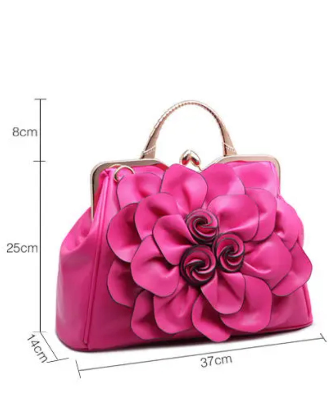 3D Floral Elegance Handbag