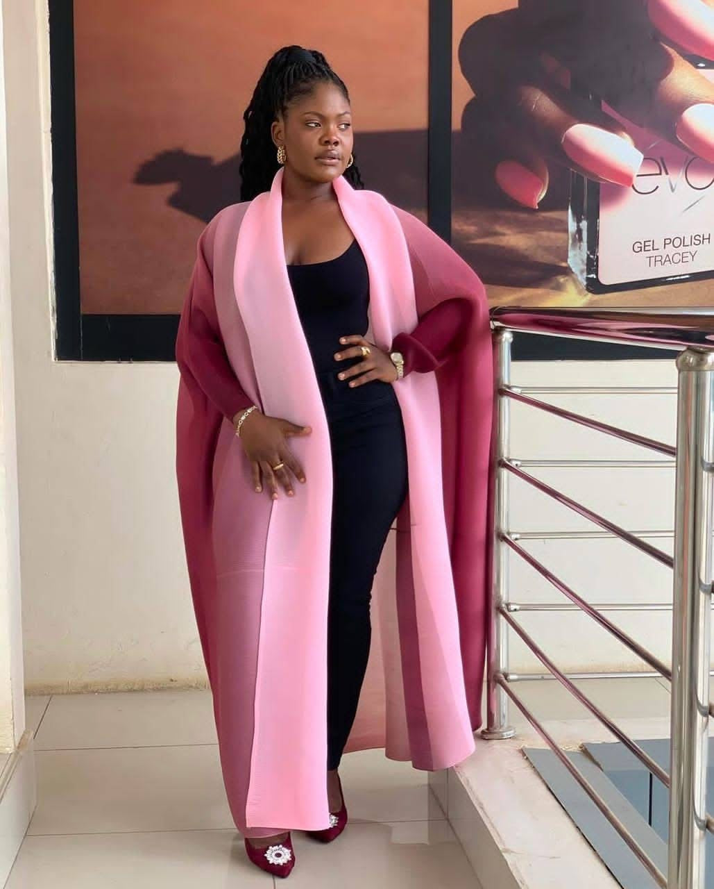 Women’s luxury ombré cape set